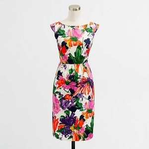J Crew Cora Dress- orange/purple/pink floral